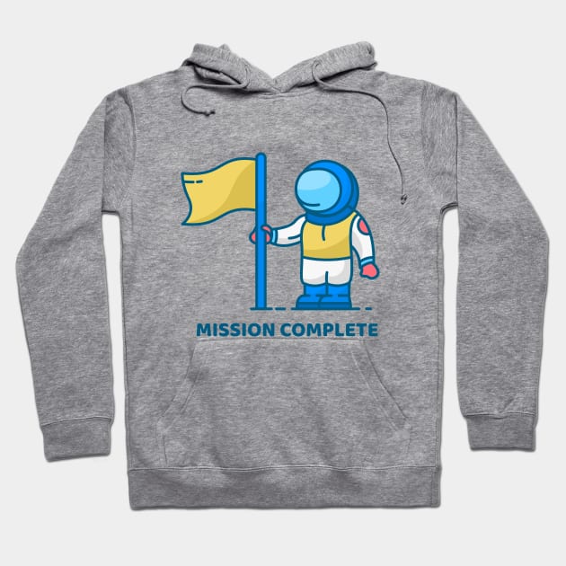 Mission Complete Astronaut Hoodie by VEKTORKITA